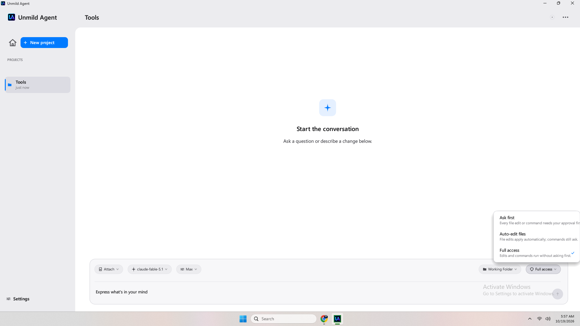 Permission modal asking to approve an edit