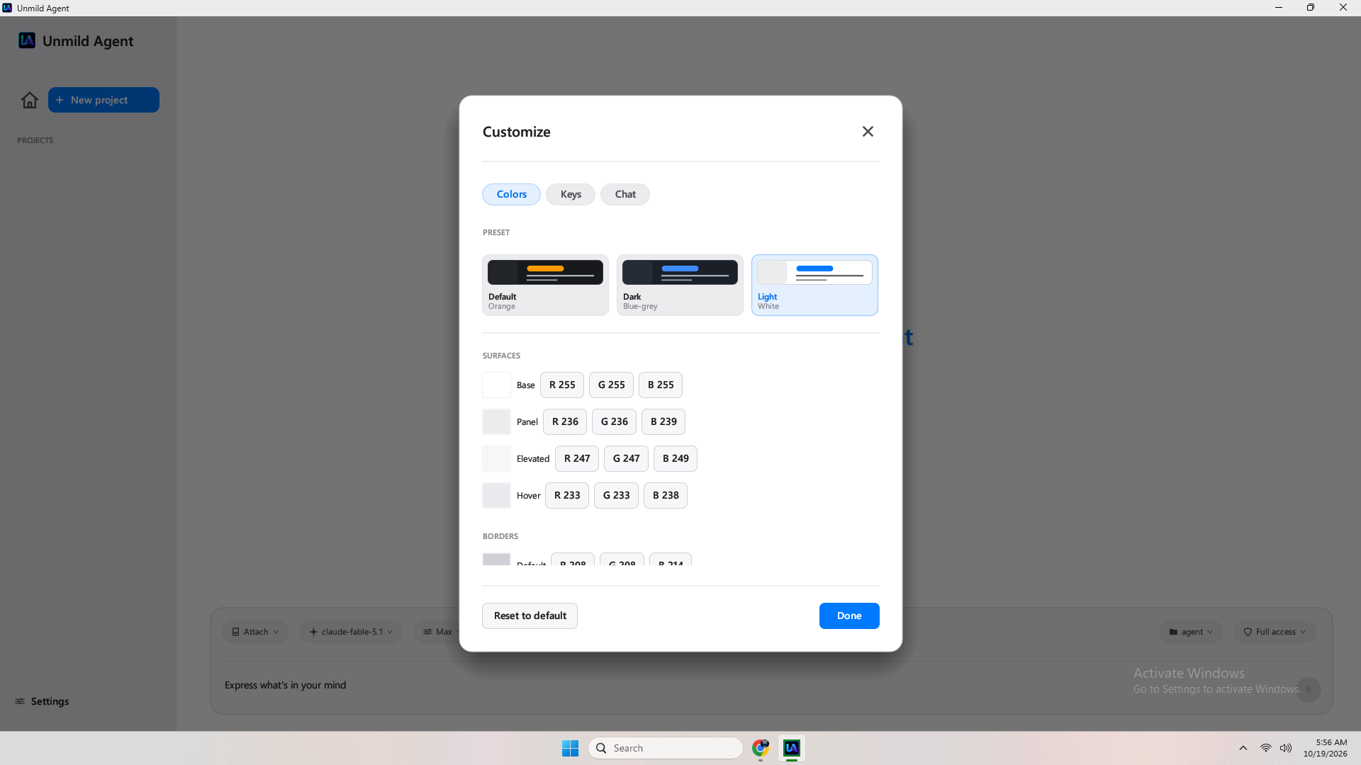 Color customization